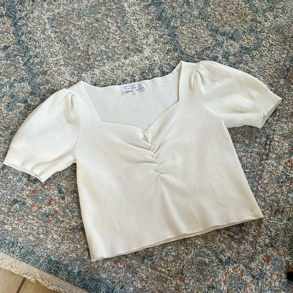 Endless Rose Cream Puff Sleeve Sweater